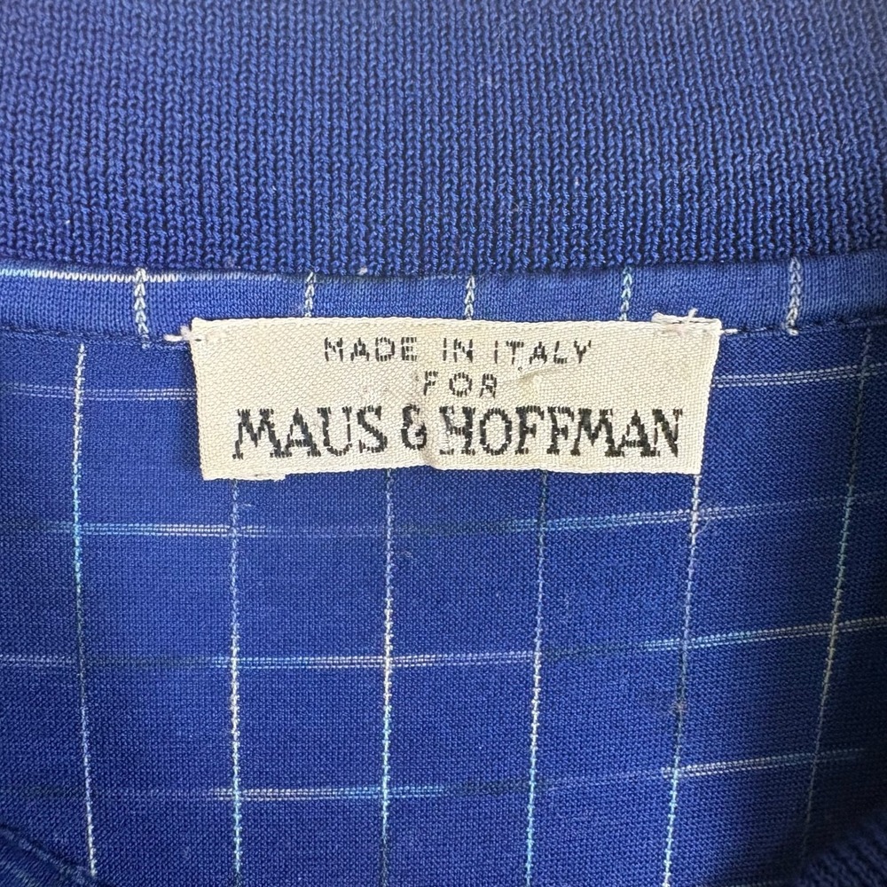 Vtg Maus & Hoffman Polo Mens L Cotton Short Sleeve Preppy Heritage Made in Italy - Picture 4 of 12